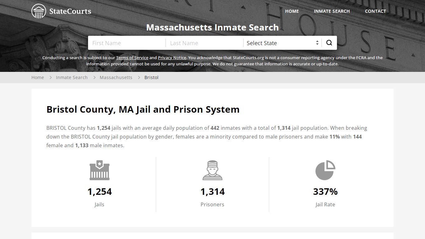 Bristol County, MA Inmate Search - StateCourts