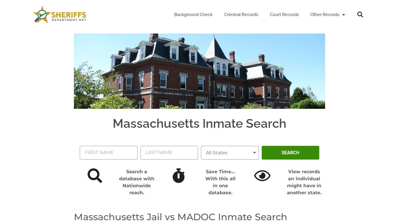 Massachusetts Inmate Search: Lookup MADOC Prison and ...